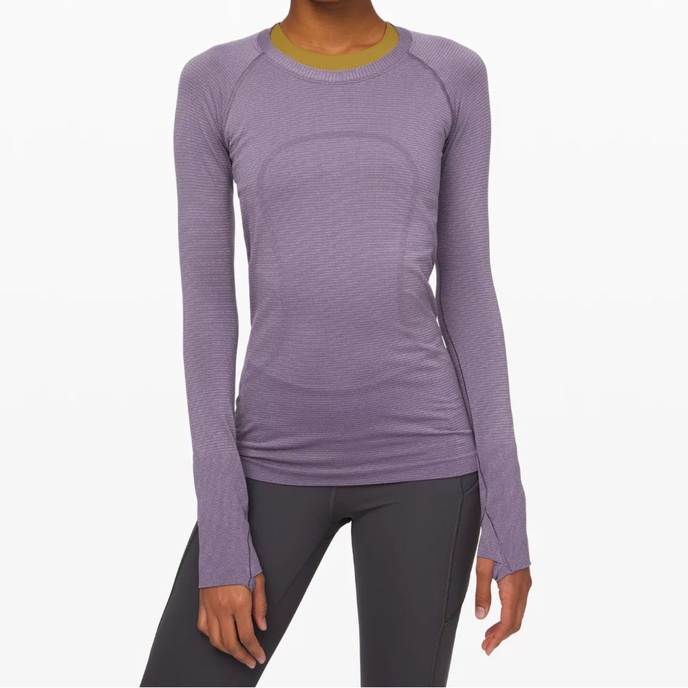 Lululemon Swiftly Speed Long Sleeve Shine Purple Quartz | 2